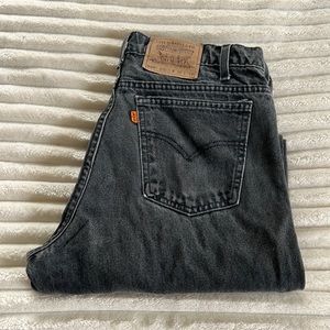 Levis orange tab 550 tapered leg jeans size W36 x L34 black denim